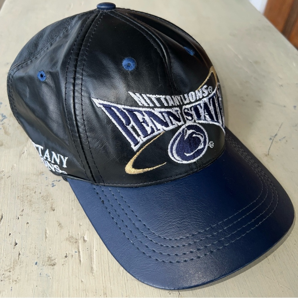 Penn State Nittany Lions Vintage Leather Hat Made In USA (preowned)